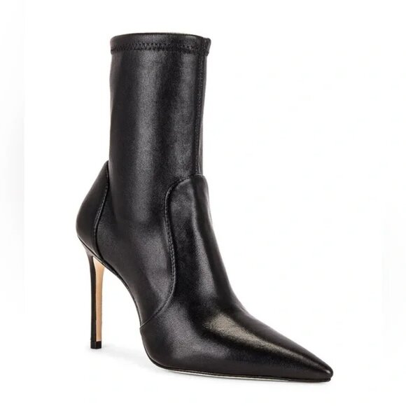 Stuart Weitzman Stuart Stretch Leather Stiletto Booties. Sz: 9B - Picture 1 of 11